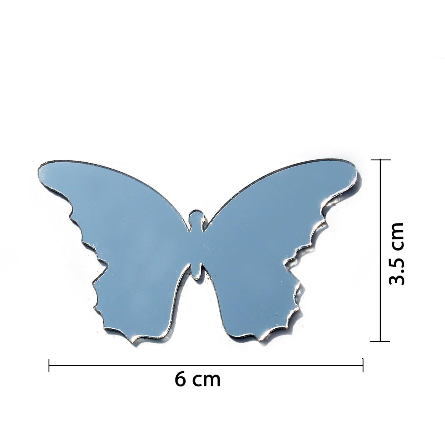 Vah-Kya Bat Hai  Butterfly Silver - 3D Acrylic Mirror Glass Stickers For Wall, Butterfly-Mirrors, Mirror Butterflies Wall Sticker, Acrylic Wall Stickers (Silver,Pack Of 40)