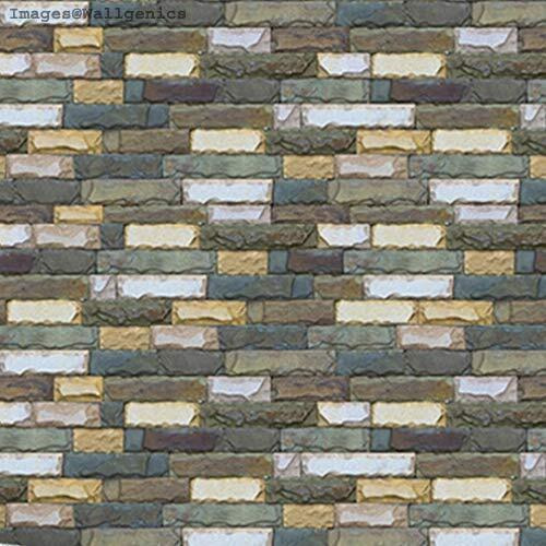 Wallgenics Pvc Self Adhesive Vinyl 3D Waterproof Dark Brick Style Wall Poster (Multicolour, 333 X 45 Cm)