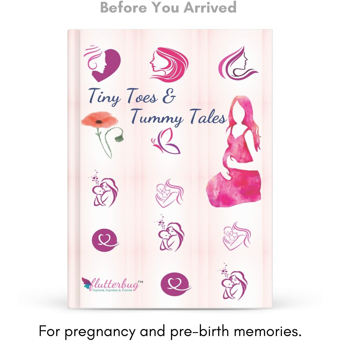 Pamperbug New Parent Gift Set, 4-Pack Baby Memory Books & Keepsake Journals, Baby Shower Gift For Mom & Dad-To-Be