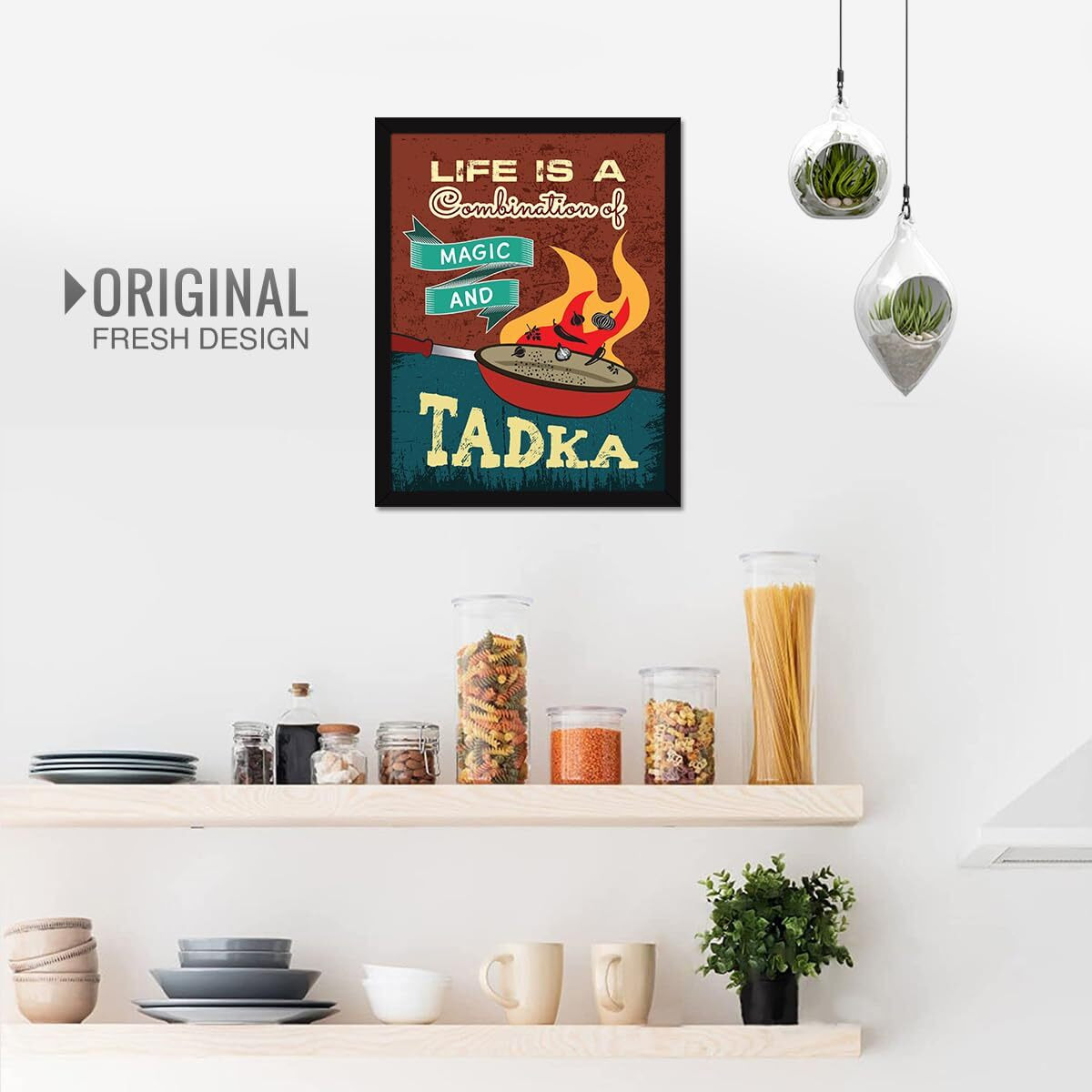 Chaka Chaundh - Restaurant Posters For Wall - Kitchen & Food Quotes Wall Frames - Tadka & Dining Quotes - (14 X 11 Inches) Canteen, Cafeteria, Hostel, Hotel, Mess, Bakery And Cookery.