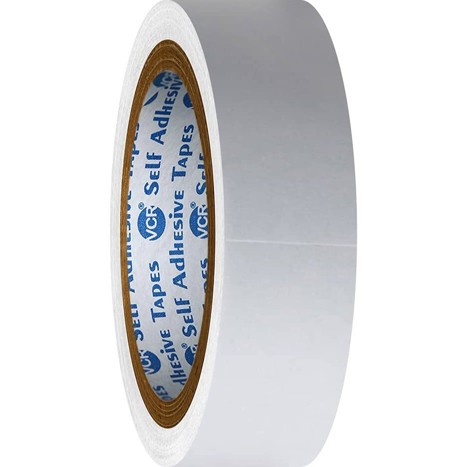 Vcr Double Side Tissue Tape - 10 Meters In Length - 24Mm / 01" Width - 02 Rolls Per Pack - Easy Tear For Double Sided Adhesive Use, Best For Arts, Crafts, Photography, Scrapbooking.