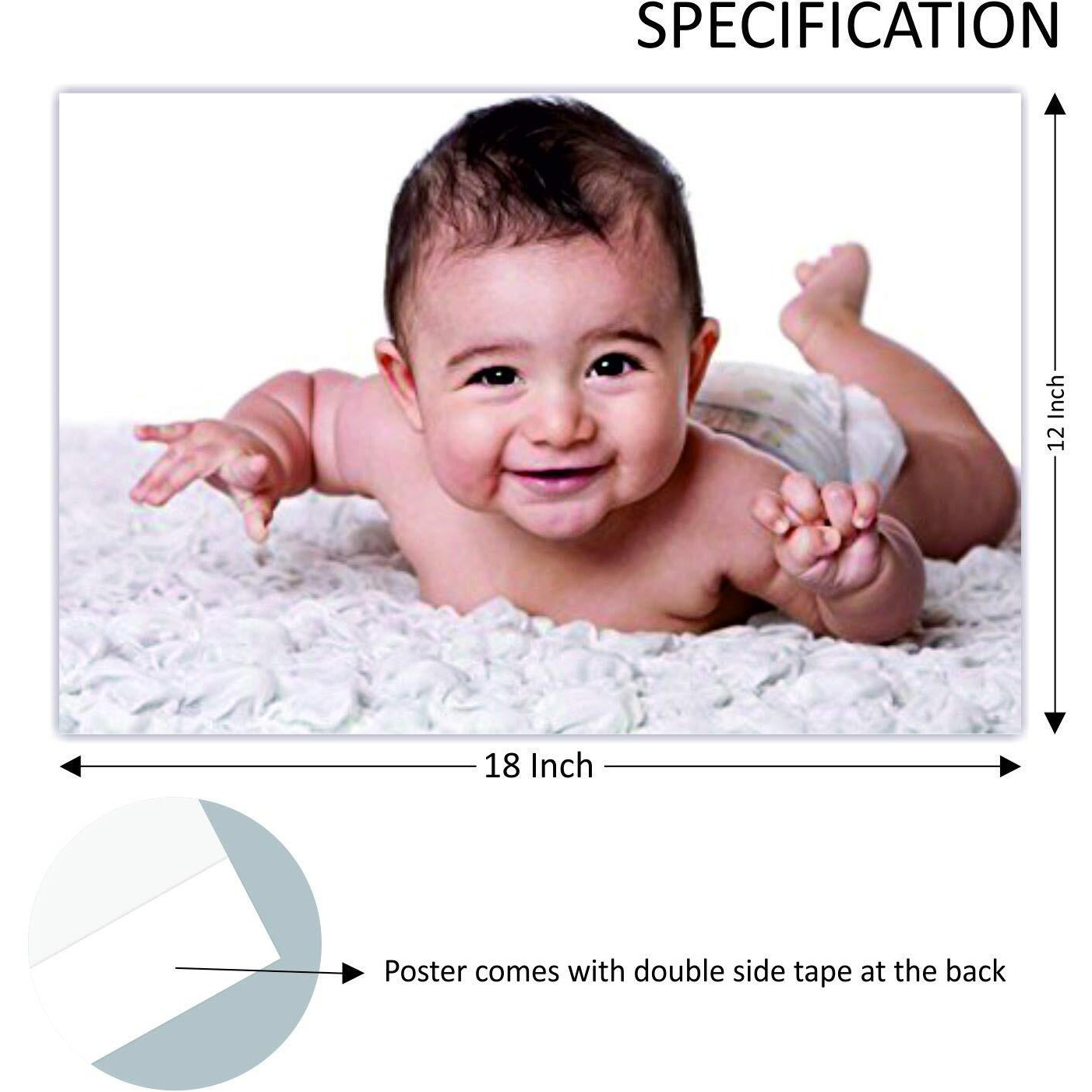 Printelligent Cute Smiling Baby Poster For Pregnant Women For Room Decor Set Of 10 Size (12 X 18 Inch) (Baby6)