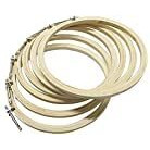 24 Pieces 4 Inch & 5 Inch Embroidery Hoops Wooden Round Adjustable Bamboo Circle Cross Stitch Hoop Ring Bulk For Embroidery And Cross Stitch Art Craft Handy Sewing