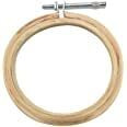 24 Pieces 4 Inch & 5 Inch Embroidery Hoops Wooden Round Adjustable Bamboo Circle Cross Stitch Hoop Ring Bulk For Embroidery And Cross Stitch Art Craft Handy Sewing