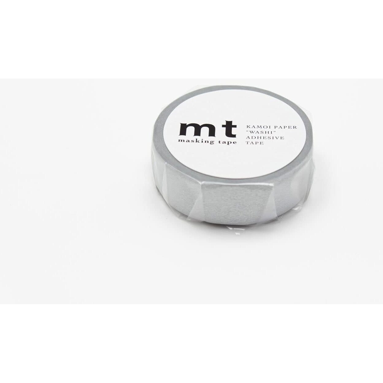 Mt Solids Washi Paper Masking Tape, 15 Mm X 10 Mtrs (Silver)