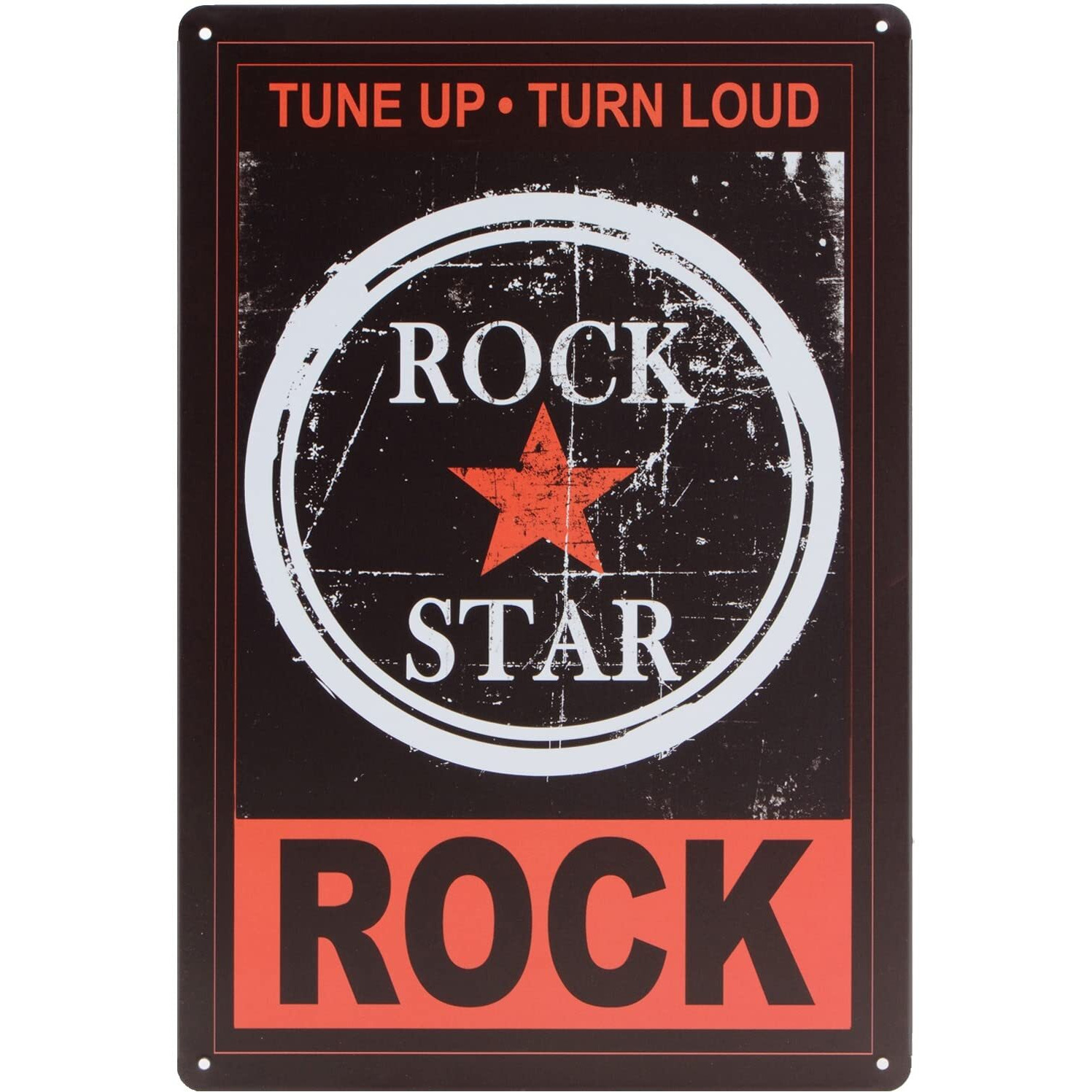 Store2508 Vintage Metal Tin Sign Poster  Rock Star 30X20 Cm