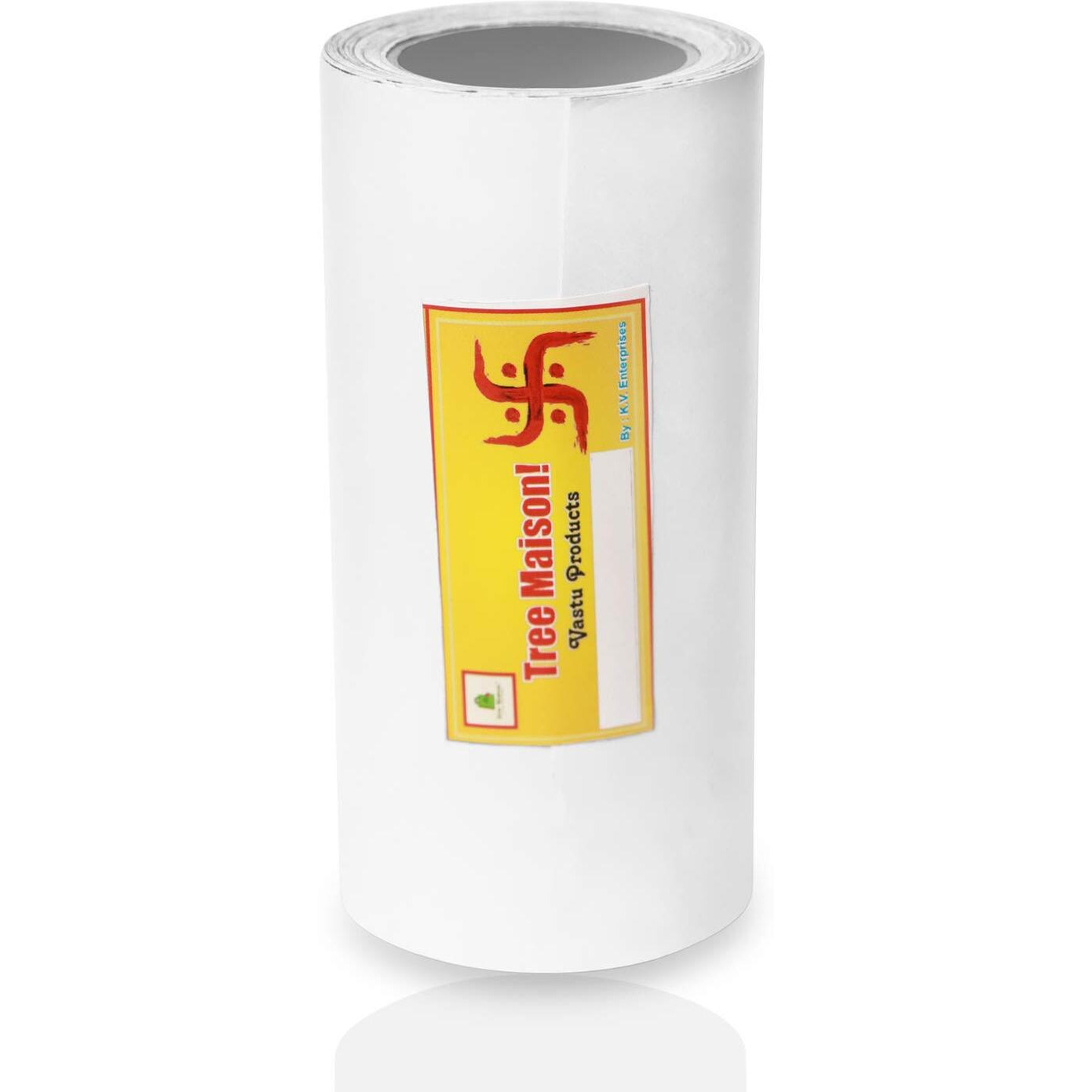Treemaison Vastu White Tape | Size - 4 Inch | Length- 8 Feet (Approx) | Vastu Tape For Toilet | Main Door Entrance | Vastu Tape Remedy | Pack Of 1