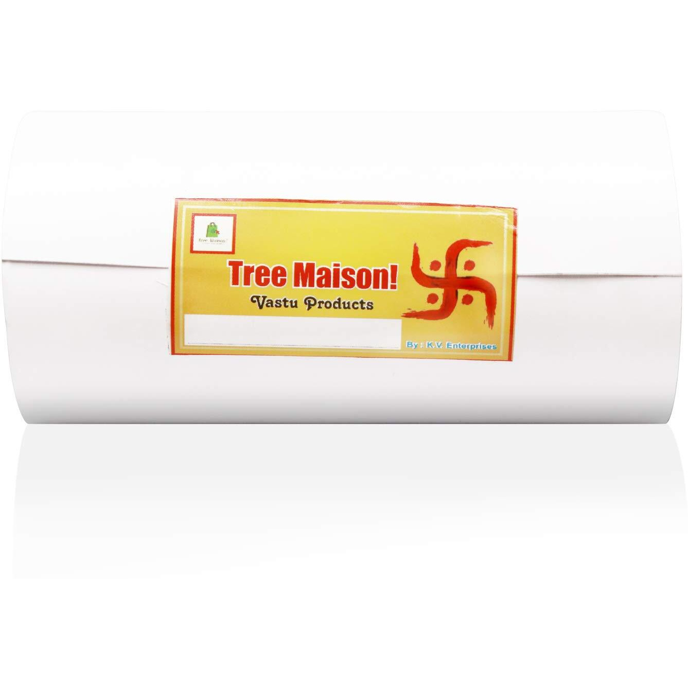Treemaison Vastu White Tape | Size - 4 Inch | Length- 8 Feet (Approx) | Vastu Tape For Toilet | Main Door Entrance | Vastu Tape Remedy | Pack Of 1