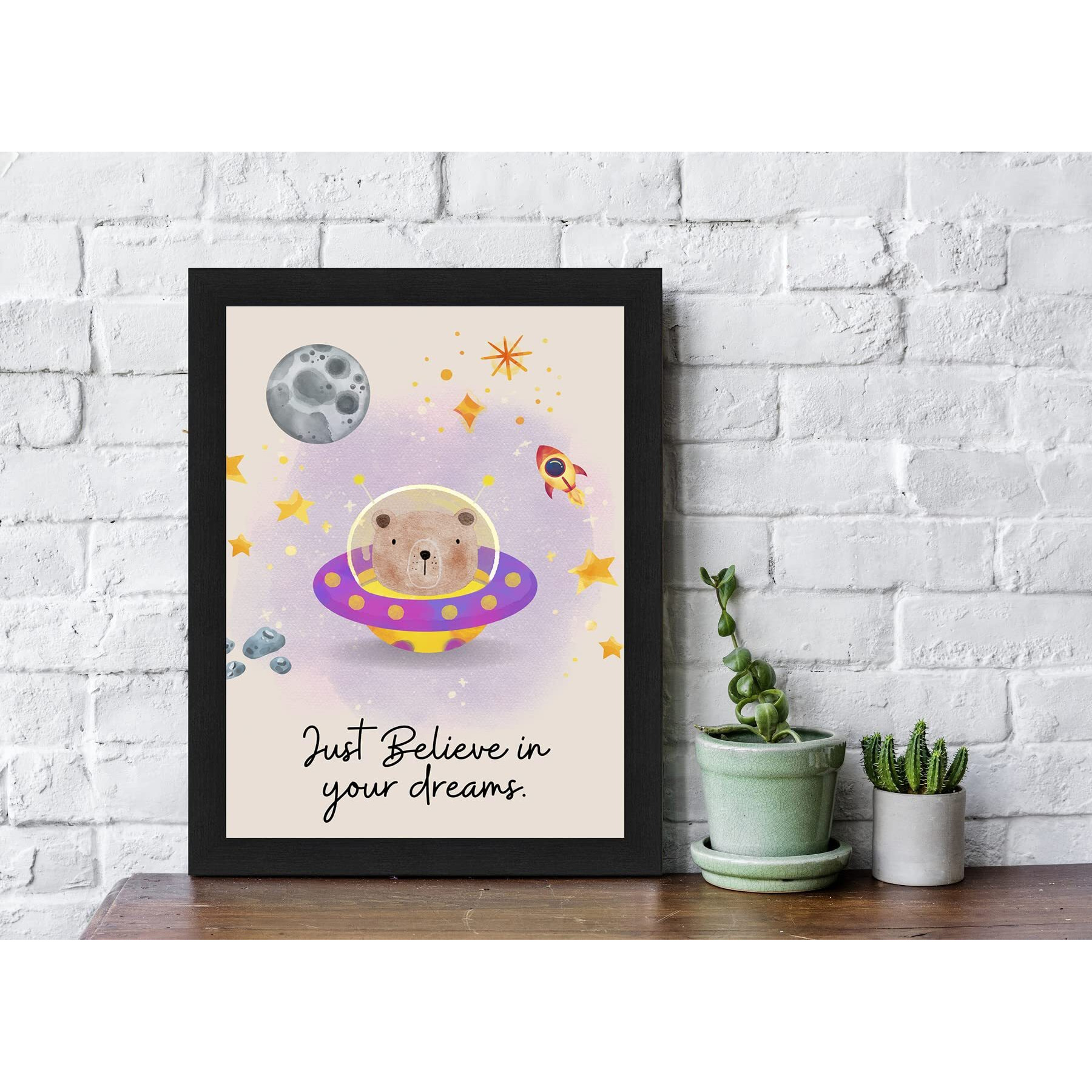 Interio Crafts - Positive Motivational Quotes Frames  Framed Posters - Quotes Frames For Office Wall, Home Decor- Quotes Wall Frames - Posters With Frame - 13 X 10 Inches.