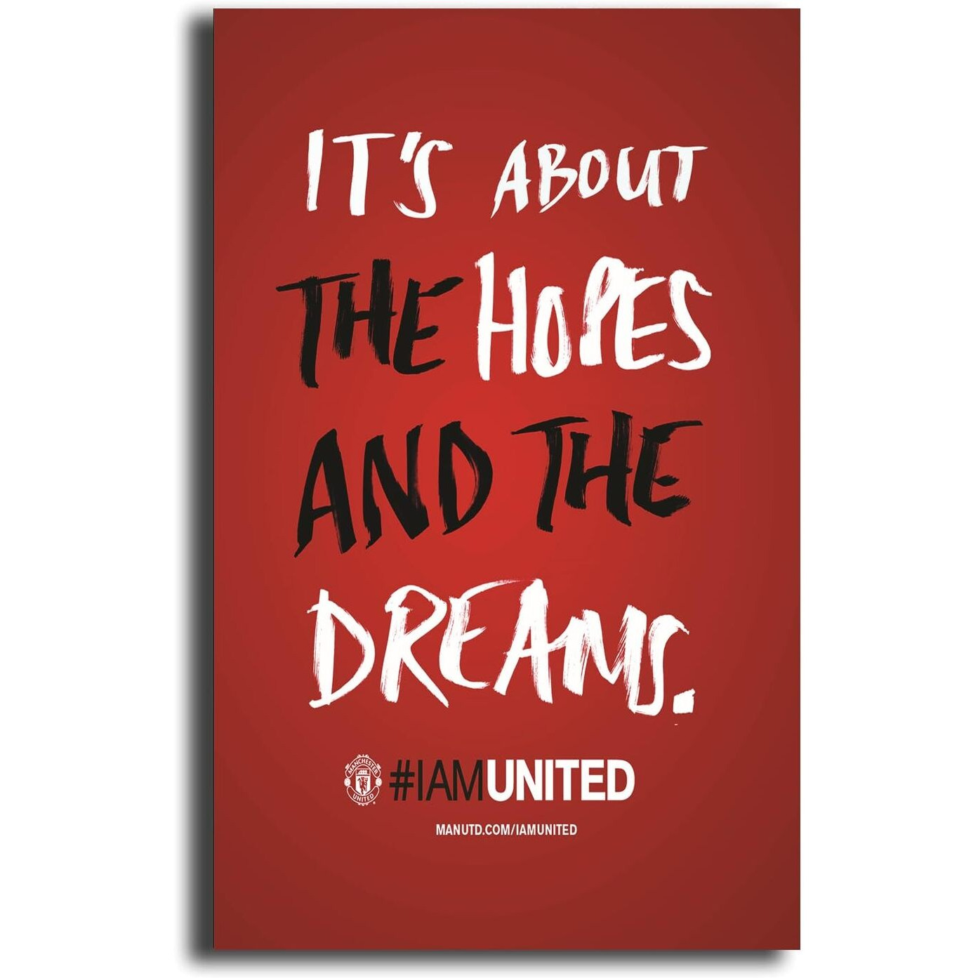 Pixelartz Paper Abstract Manchester United Poster, Multicolour, 12 X 18 M (067)