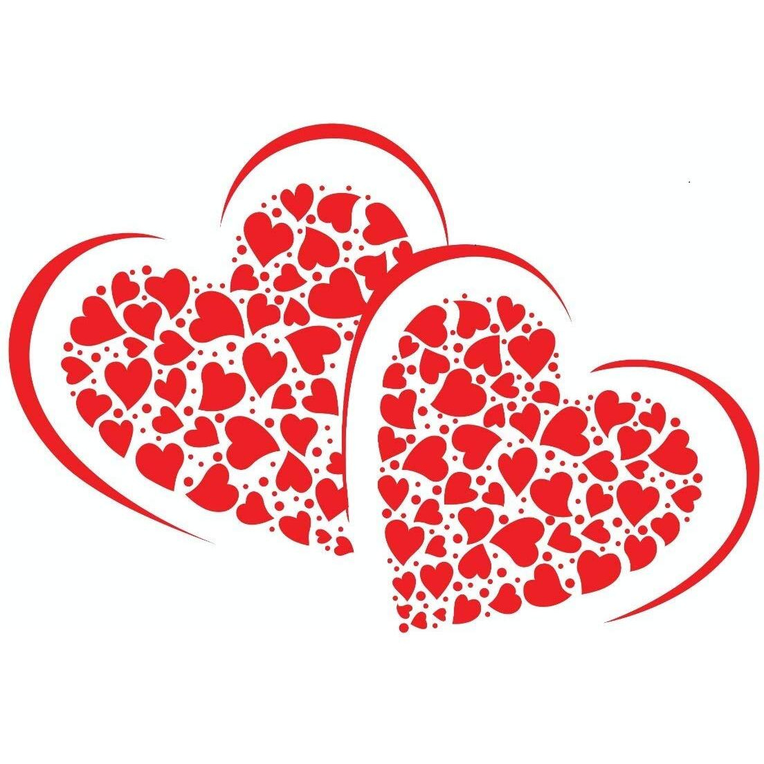 Printelligent Vinyl Romance Wall Sticker (Red, 70 X 50 Cm)