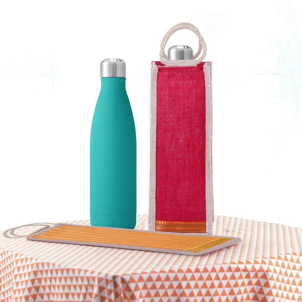 Csm Jute Bag For Bottle/Wine Bottle Bag For 2.5 Litre Bottle - Set Of 2 Jute Bags