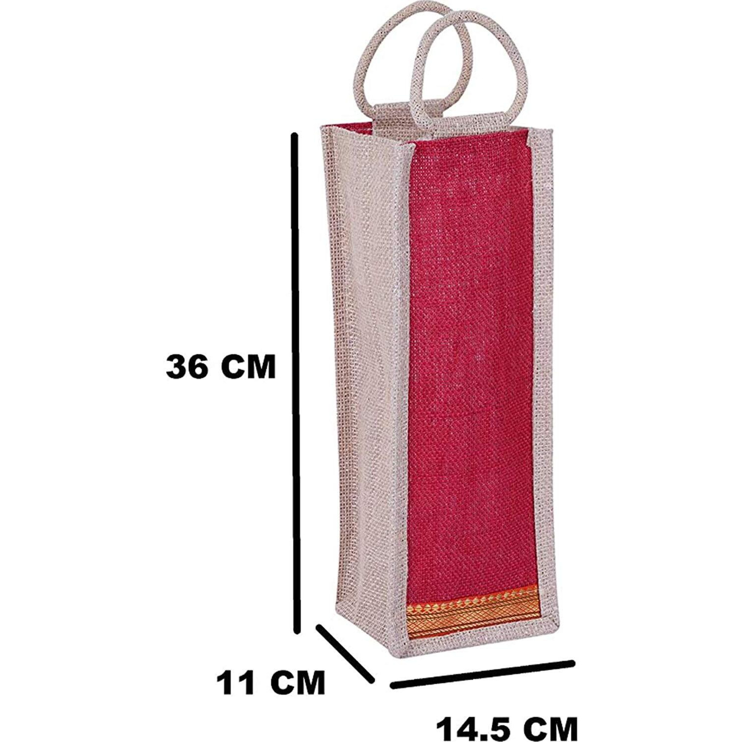 Csm Jute Bag For Bottle/Wine Bottle Bag For 2.5 Litre Bottle - Set Of 2 Jute Bags