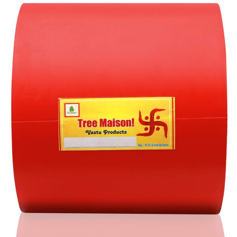 Treemaison Vastu Red Tape | Size - 4 Inch (96 Mm) Approx | Length- 20 Meter (Approx) | Vastu Tape Remedy For Toilet | Vastu Tape For Main Door Entrance | Tape Remedy | Pack Of 1