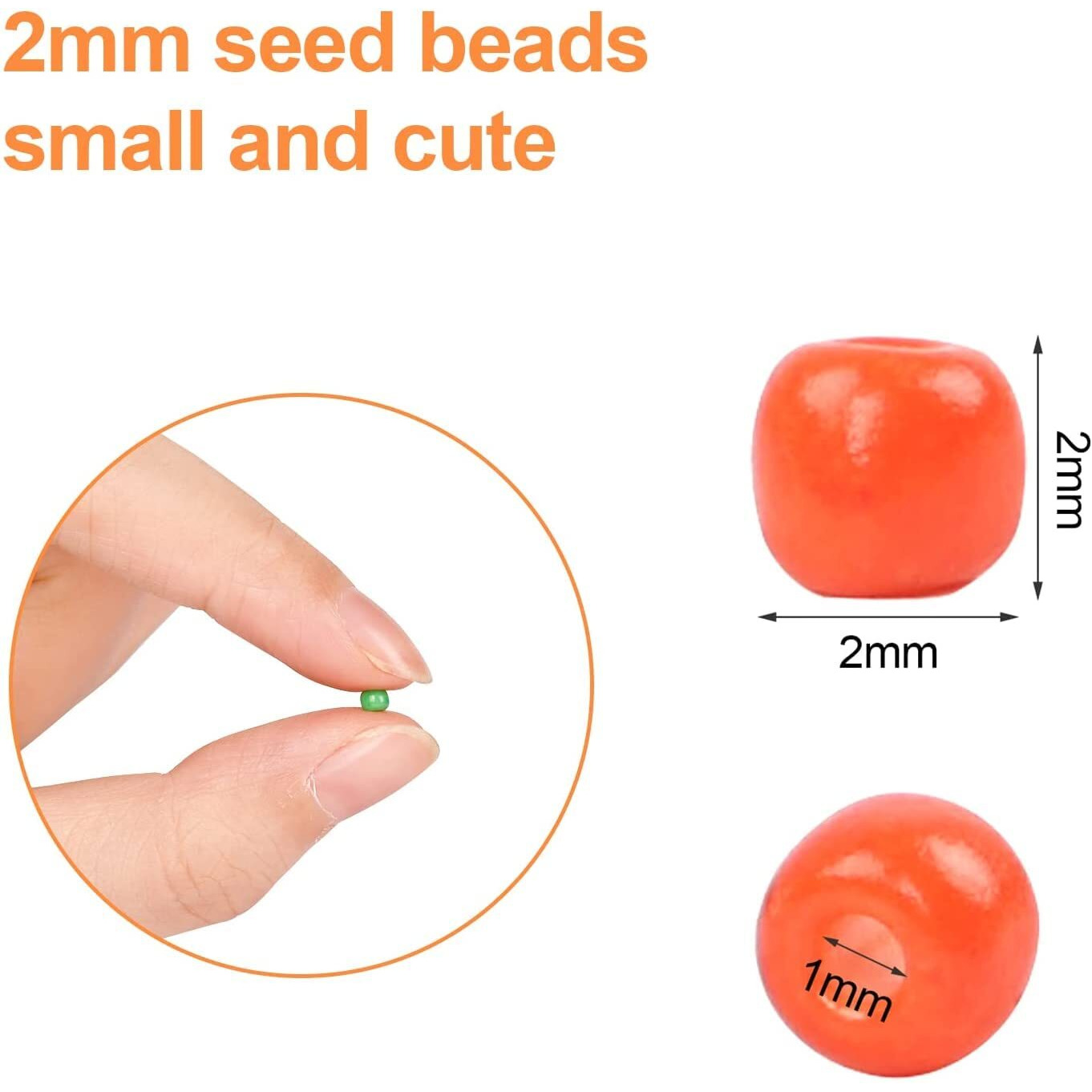 Beads N Fashion Opaque Glass Sugar Small Seed Beads 10 Cavity Box Diy Kit With Metal Finding And Elastic Thread Size 11/0-2Mm For Jewellery Making, Beading, Embroidery Work, Arts And Crafts