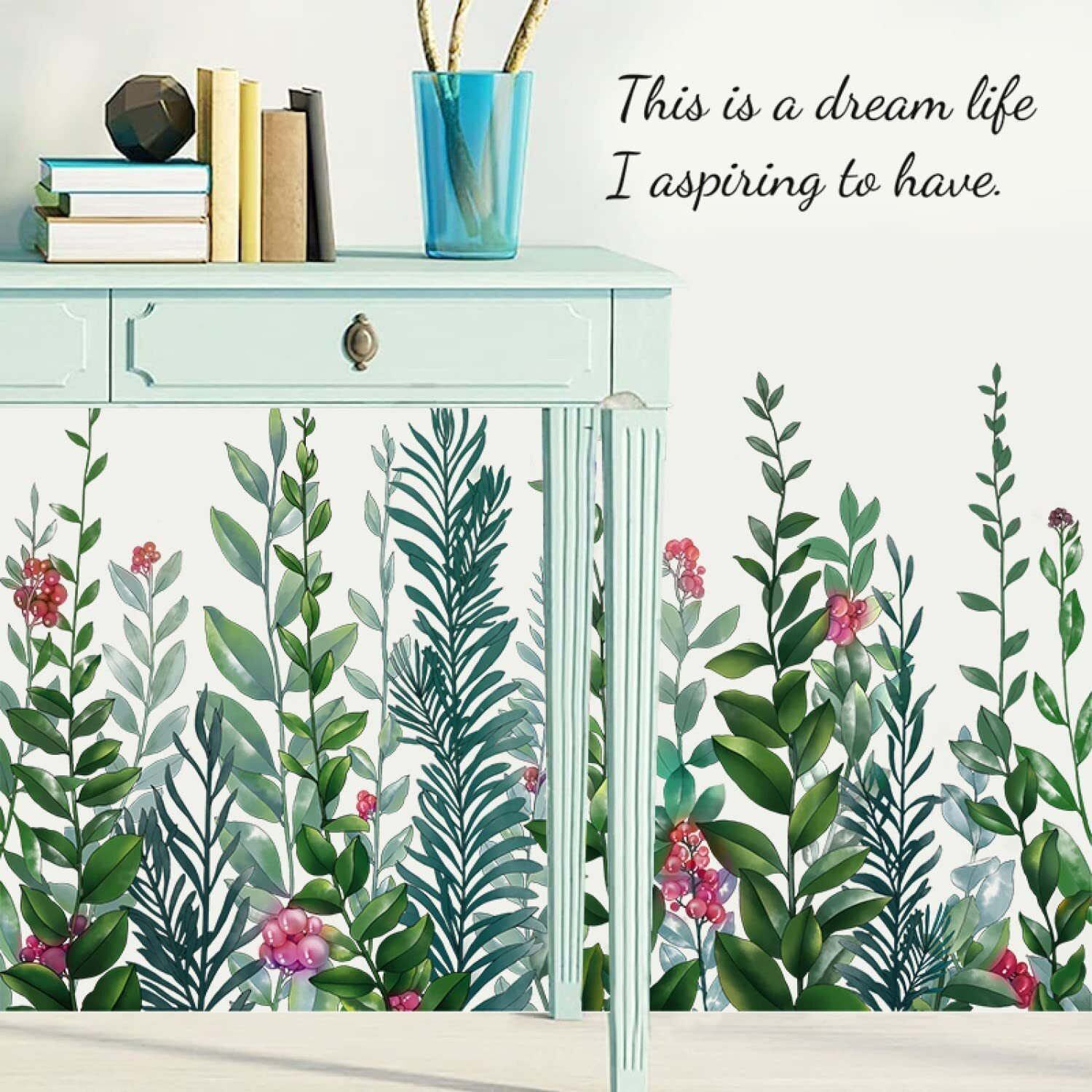 Indian Royals Green Vine Nature Wall Sticker - Tree Design For Living Room Decoration (60 Cm X 90 Cm)