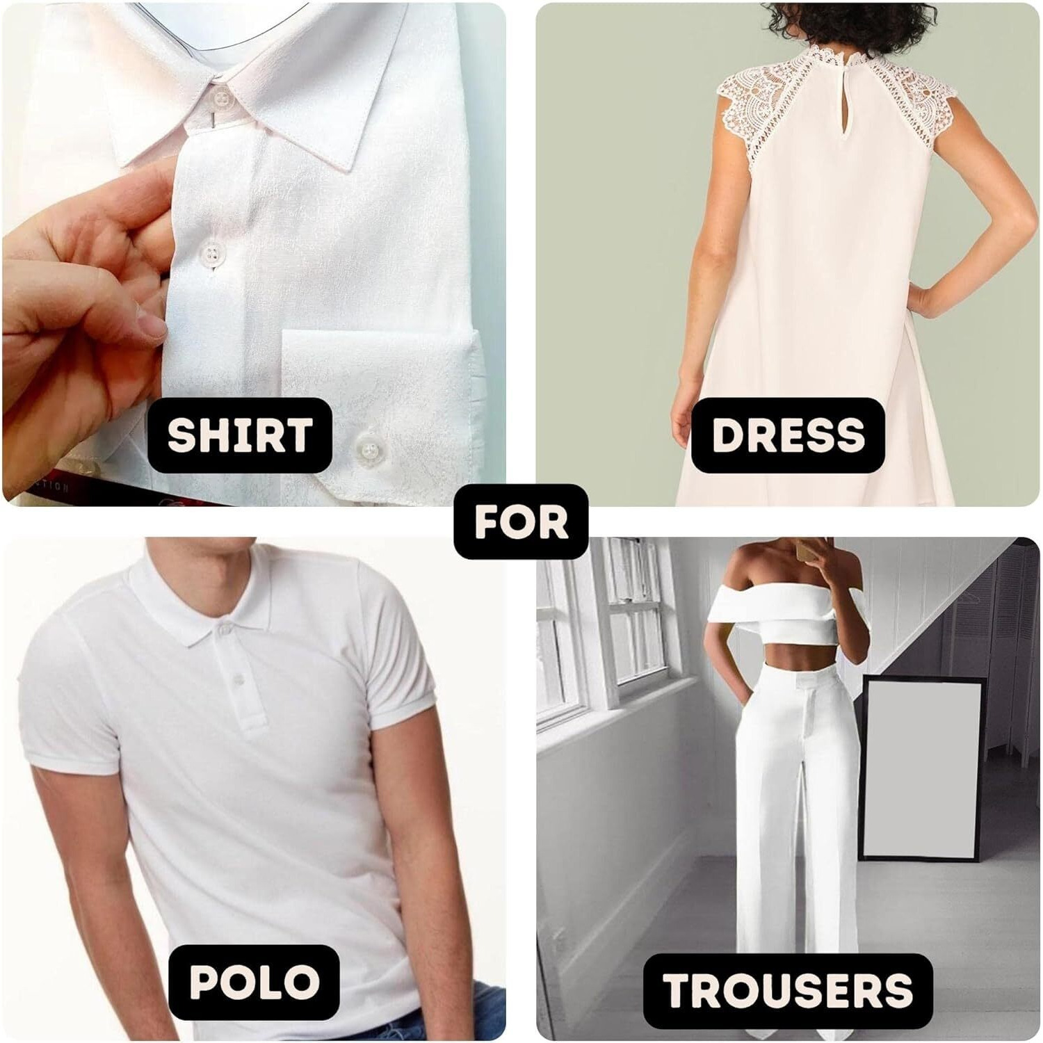 Aakriti 4 Hole 10 Mm Polyester Round Buttons For Men/Women Shirt (White) (100)