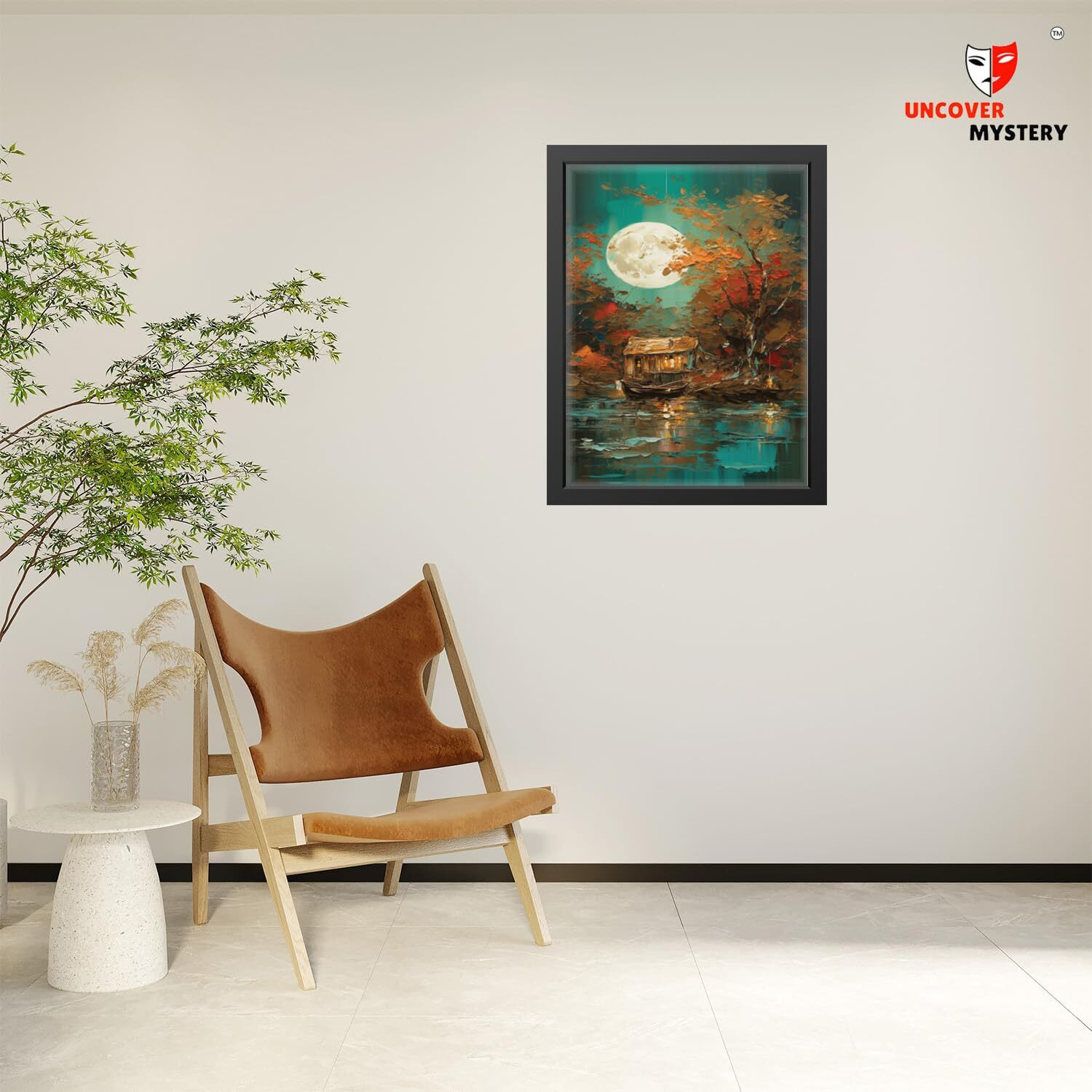 Uncover Mystery Modern Art Digital Hd Print, Framed Poster Wall Art For Home, Office, Living Room Wall Decoration, (Size - 9.75 X 13.25 In), Frame Color  -Black-119