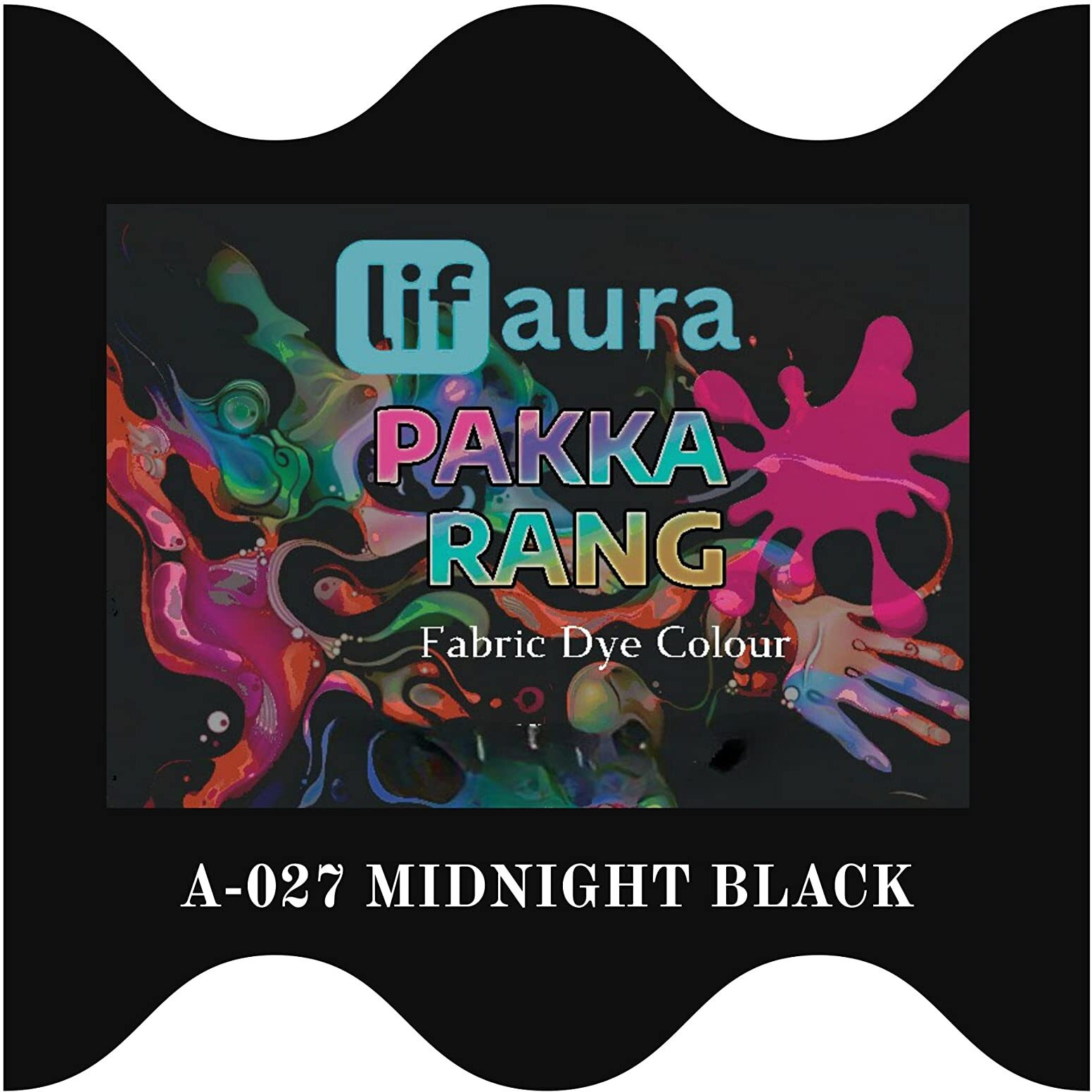 Prokart Lifaura Pakka Rang Fabric Dye Colour Natural Dye For Fabric Pack Of 10 Sachets (5G Each - 50G Pack) Shadea-27 Midnight Black(Same Color), Prokart Lifaura Pakka Rang