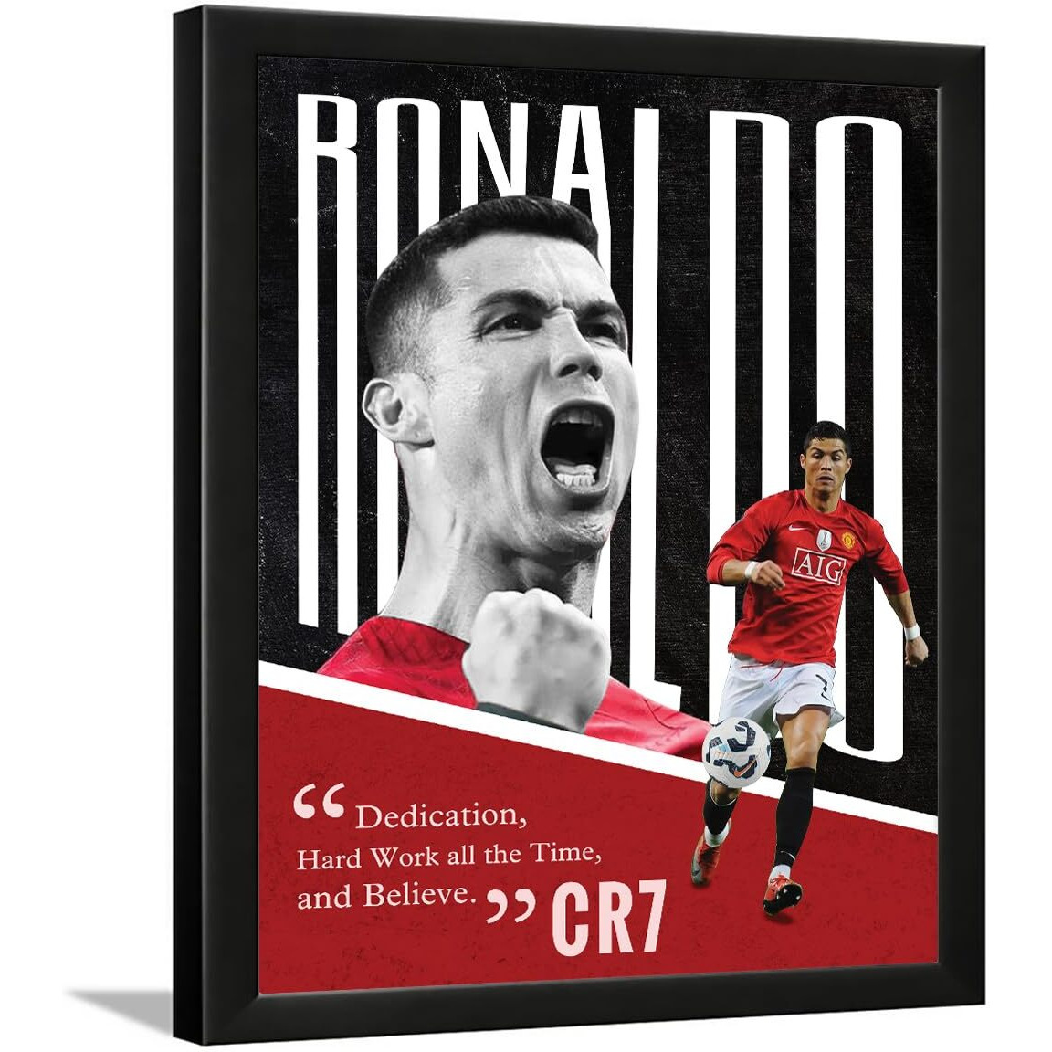 Chaka Chaundh - Cristiano Ronaldo Quote Frame - Posters With Frame - Photo Frame (14 X 11 Inches)