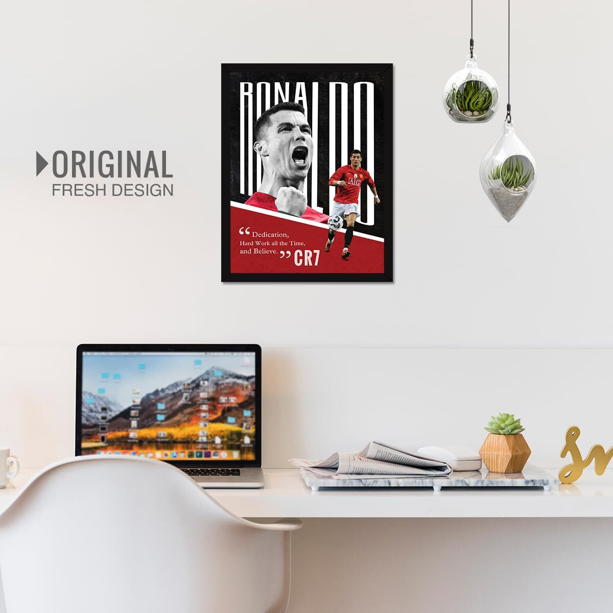 Chaka Chaundh - Cristiano Ronaldo Quote Frame - Posters With Frame - Photo Frame (14 X 11 Inches)