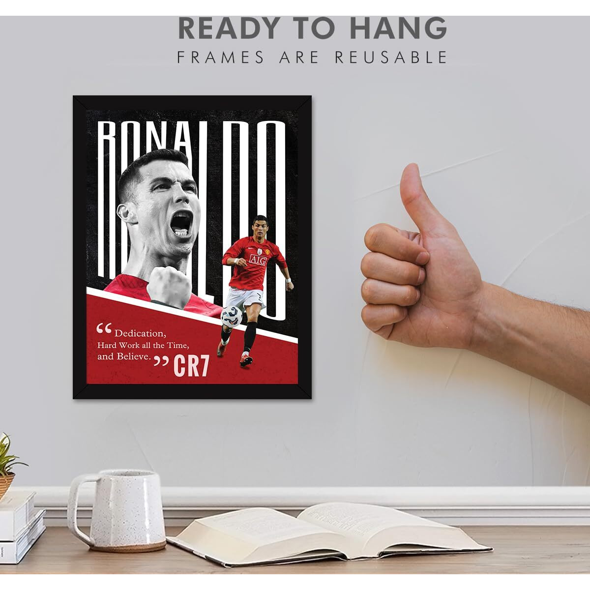 Chaka Chaundh - Cristiano Ronaldo Quote Frame - Posters With Frame - Photo Frame (14 X 11 Inches)