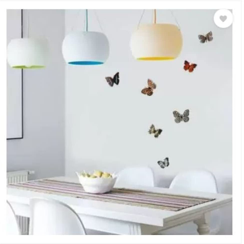 Jaamso Royals Multi Color 3D Butterfly Vinyl Self Adhesive Peel And Stick Wall Sticker For Living Room Bed Room Home Decor Mix Size 12 Piece Pack Of 1