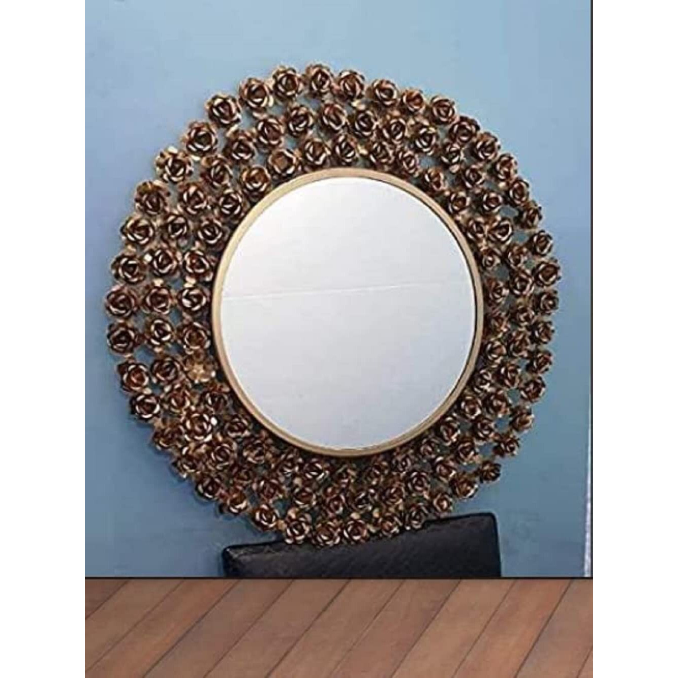 Decore Basket Sun Mirror Wall Decor