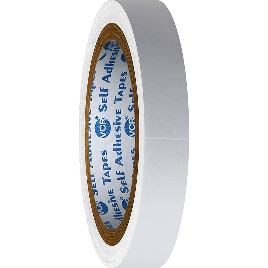 Vcr Double Side Tissue Tape - 10 Meters In Length - 12Mm / 0.5" Width - 02 Rolls Per Pack - Easy Tear For Double Sided Adhesive Use, Best For Arts, Crafts, Photography, Scrapbooking.