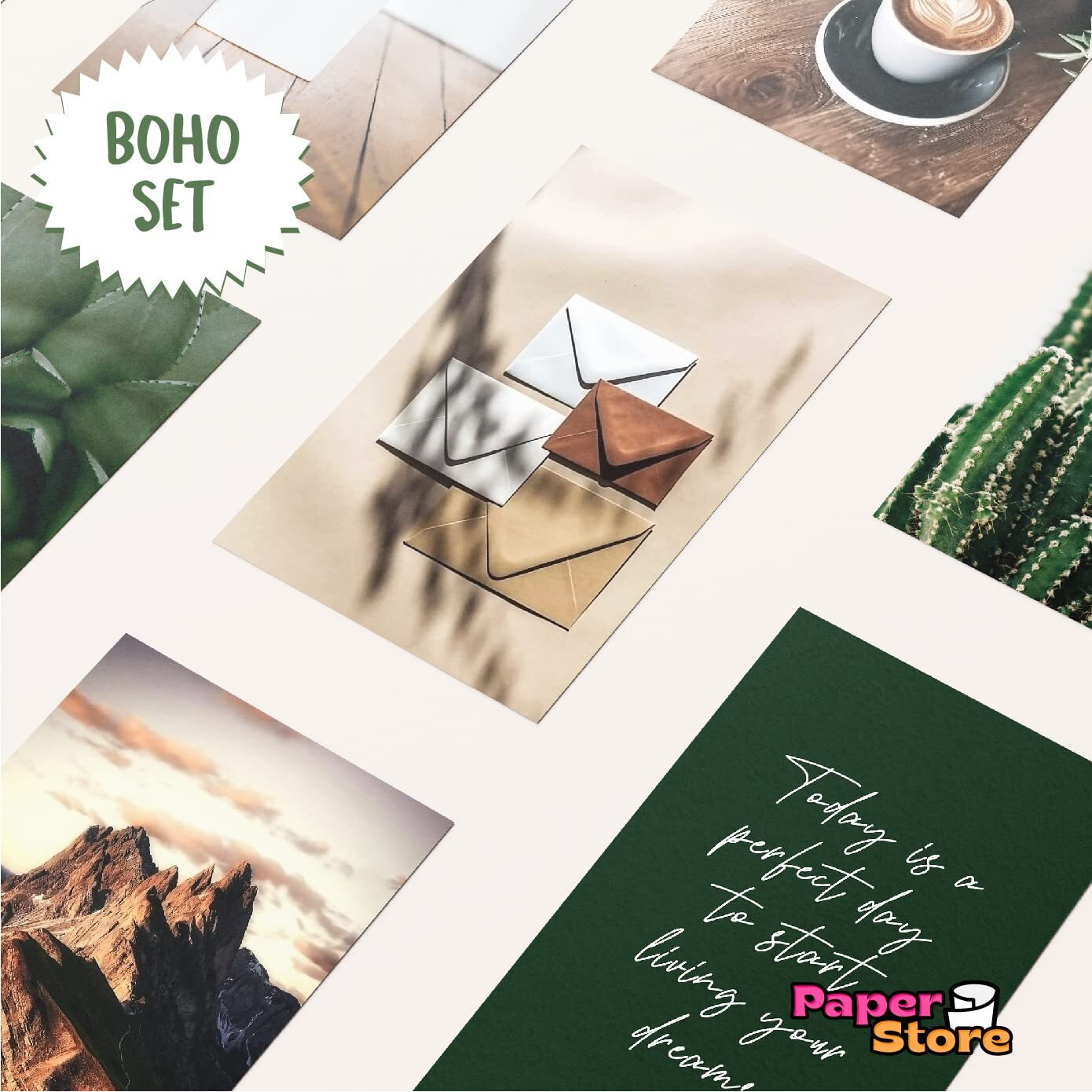 Thepaper9Store Wall Collage Kit (Boho)