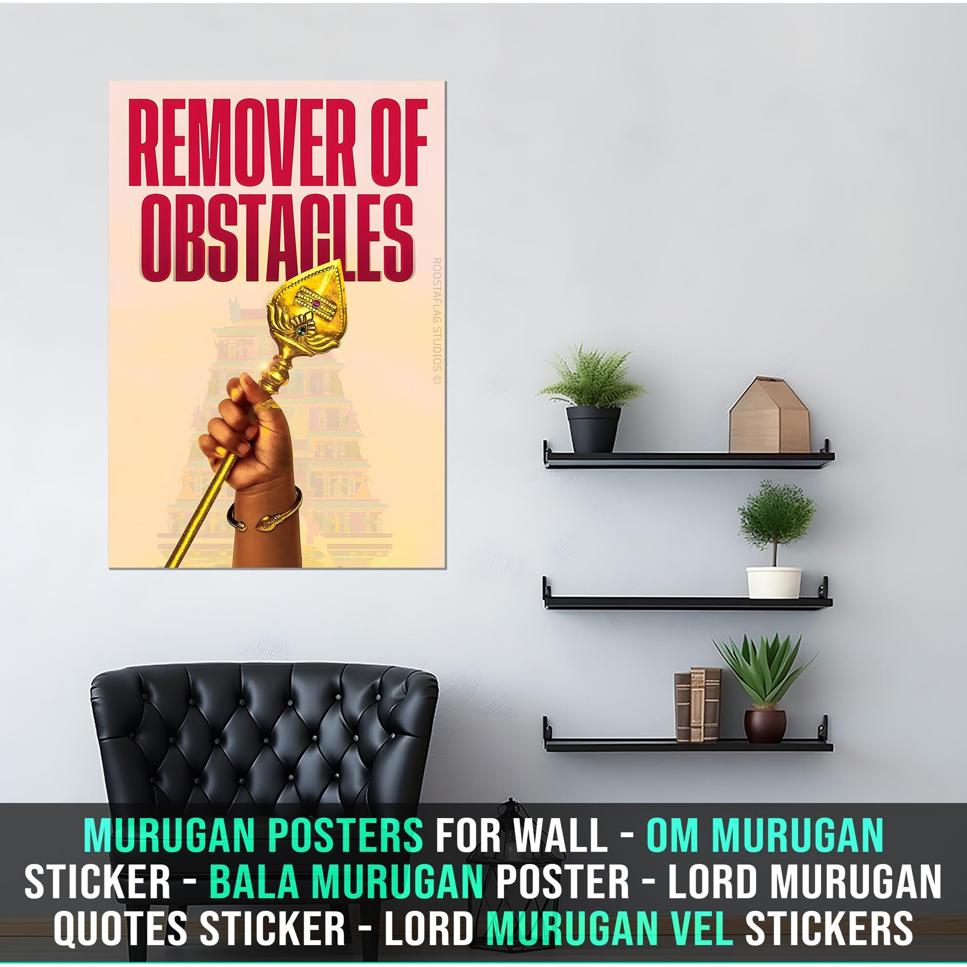 Murugan Posters For Wall | Om Murugan Sticker | Bala Murugan Poster | Lord Murugan Quotes Sticker | Lord Murugan Vel Stickers | Lord Murugan Motivational Posters For Room Decoration