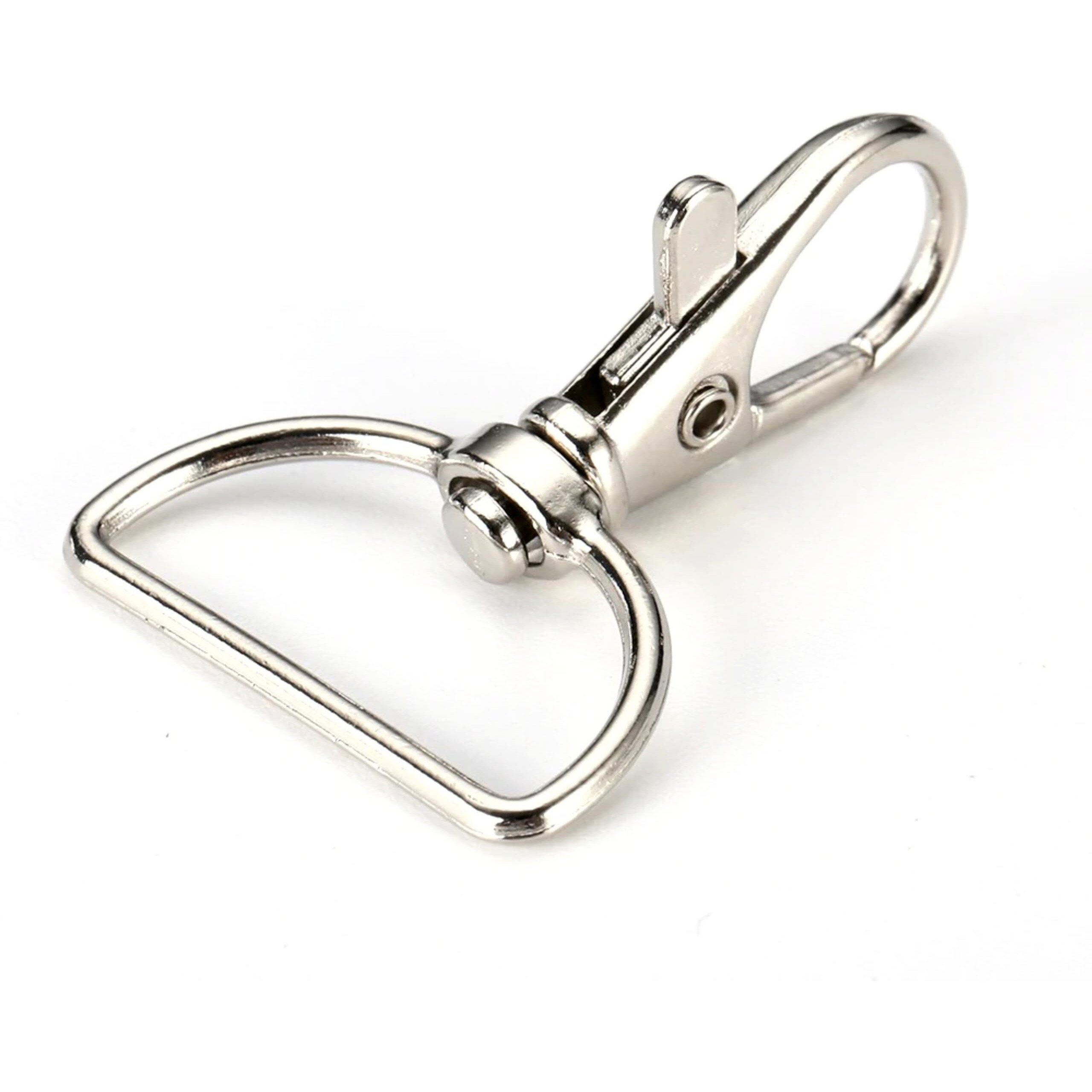 Wristid Premium Metal Lobster Claw Clasps - Wide 3/4 Inch D Ring 360 Swivel Trigger Snap Hooks For Lanyards Keychain And More On Amazon (25)