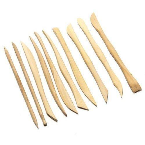 Artbee Wood Wooden Mud Clay Modeling Tools Set Polymer Clay Tools Sculpting Diy Pottery Ceramics Tools Sculpture Sculpt