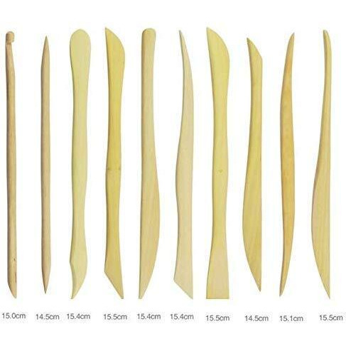 Artbee Wood Wooden Mud Clay Modeling Tools Set Polymer Clay Tools Sculpting Diy Pottery Ceramics Tools Sculpture Sculpt