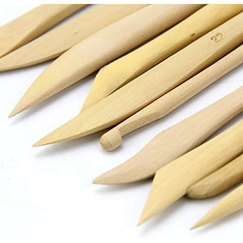 Artbee Wood Wooden Mud Clay Modeling Tools Set Polymer Clay Tools Sculpting Diy Pottery Ceramics Tools Sculpture Sculpt