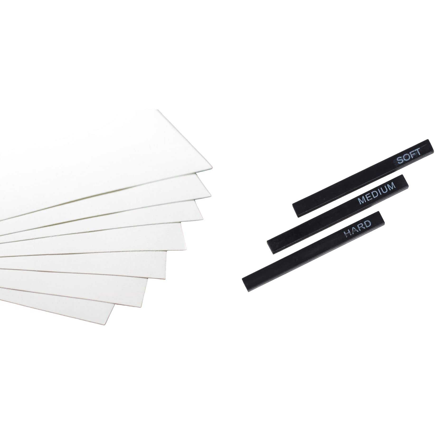Artright Professional Sketching Combo 20 A5 Sketching Sheets & 3 Compressed Charcoal Sticks - 3 Graphite Sticks & Sketching Papers For Shading, Sketching & Drawing (Hard, Medium, Soft) - Black