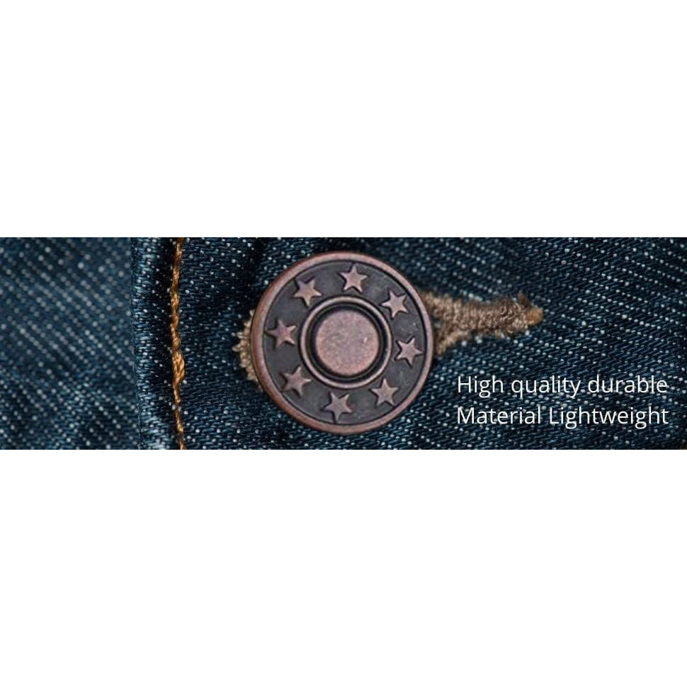Prokart Jeans Metal Button (No-Sew Button) Hammer Only Tack Snap Jeans Buttons - Pack Of (10 Sets)