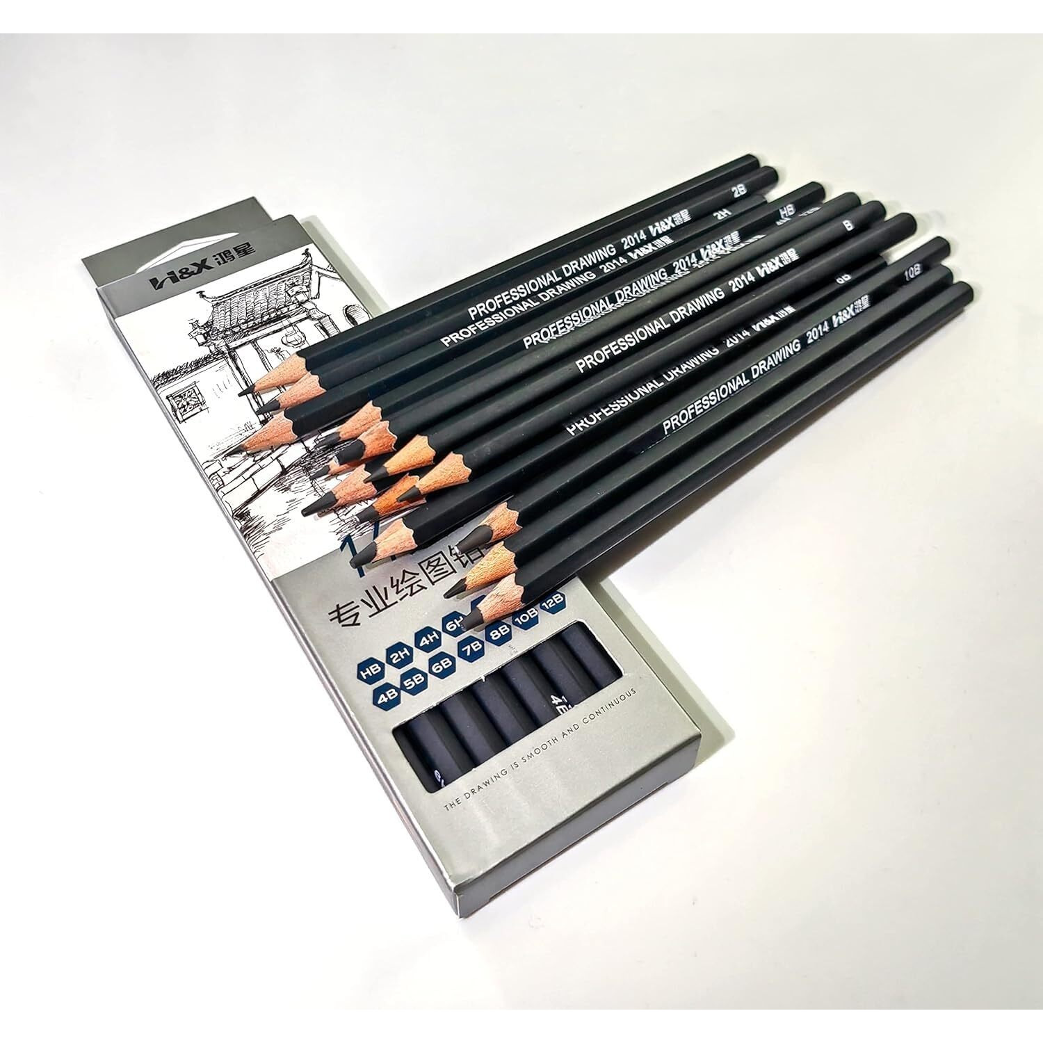 Viyang Sales Kasimir Drawing Pencils, Set Of 14, 6H To 12B