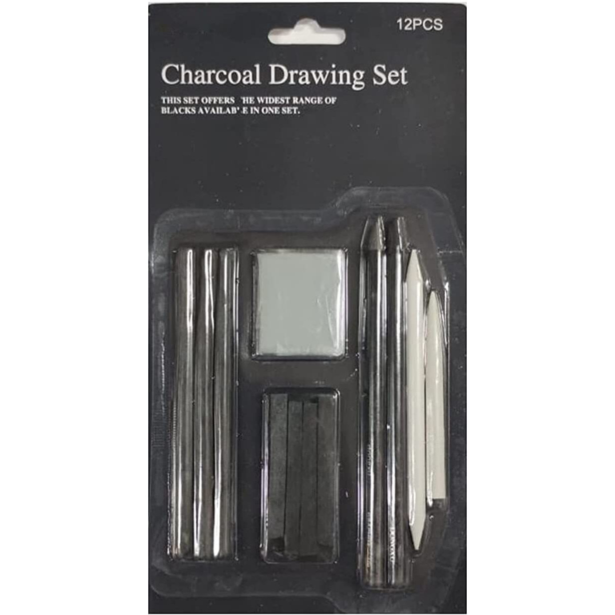 Artbee 12 Pcs Charcoal Drawing Set Ub-5 (Black)