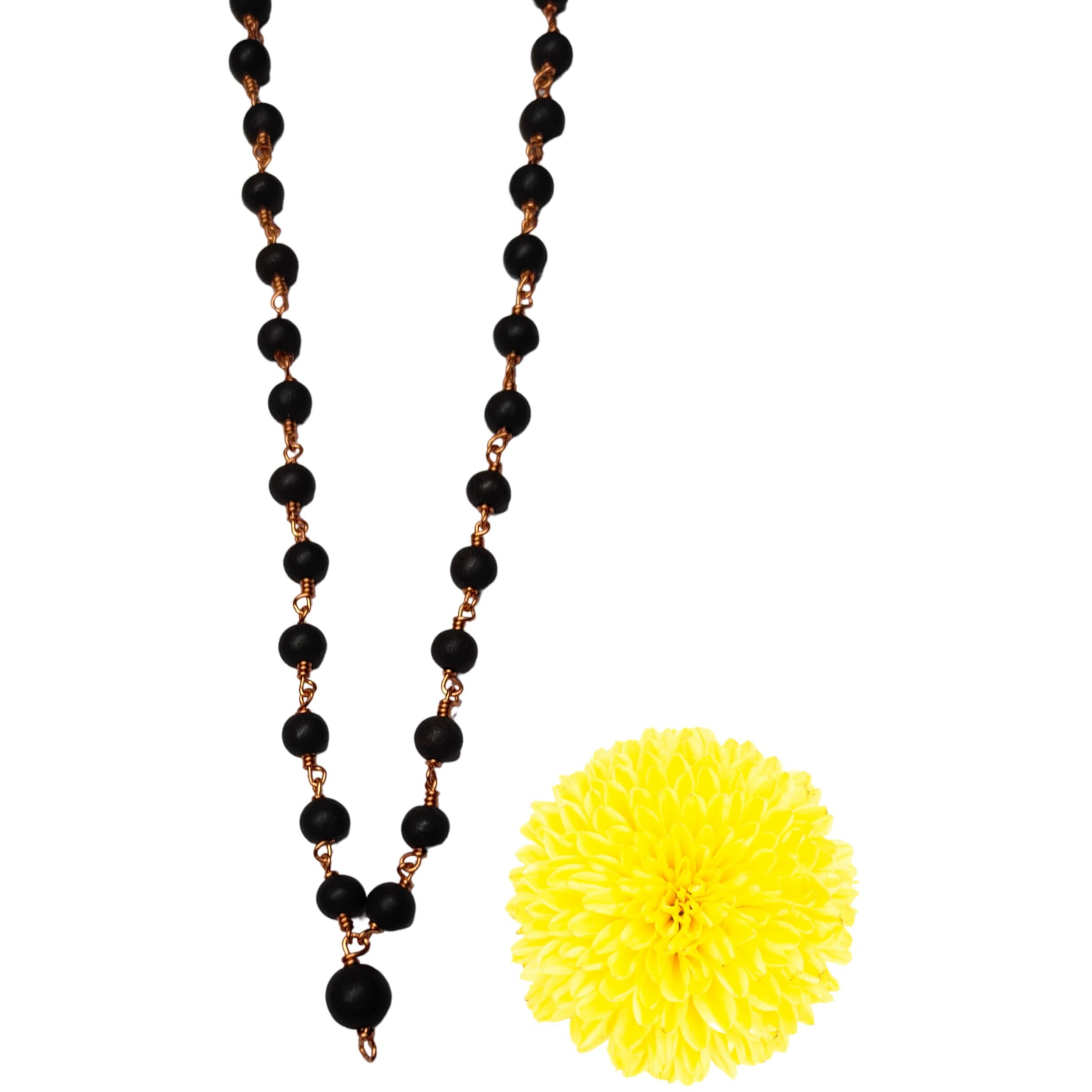 Anciently Karungali Malai Copper Original 6Mm | Karungali Malai Copper 6Mm 54 Beads, Ebony Wood, 1 Piece