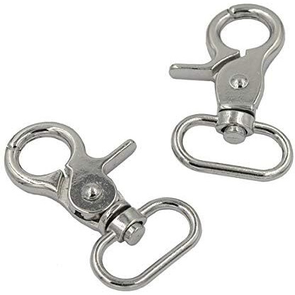 Shopee 4Pcs Lobster Claw Clasps Swivel Lanyards Trigger Swivel Snap Hooks Strap For Diy Bags Art Crafts Jewelry Findings Keychain Key Rings Connector(1" Silver)