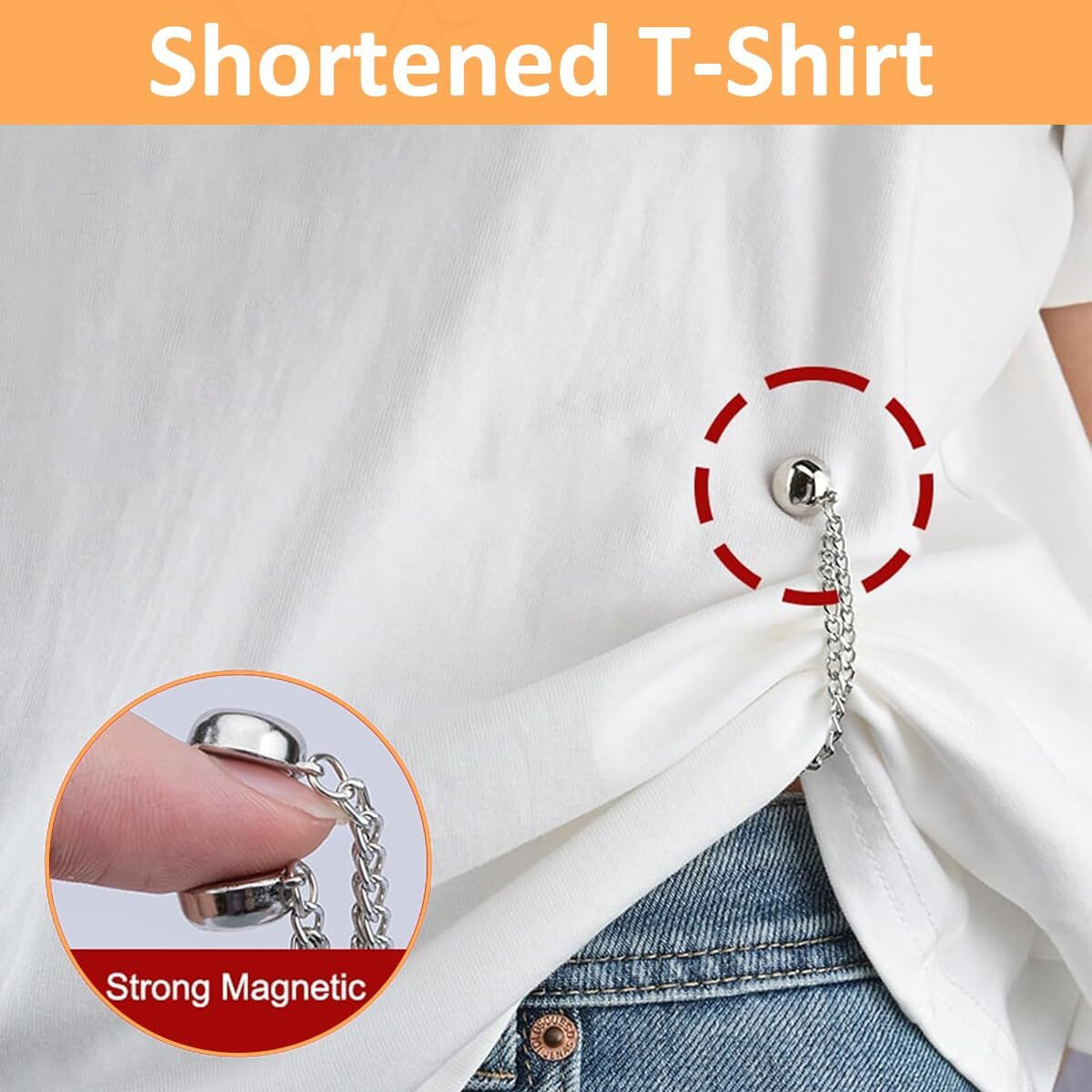 Hasthip 4Pcs Magnetic Clothing Clips, Strongest Magnetic Strength Buttons Clips, Multi Use Pinless Brooch Clothes Magnets Pins For Women Men