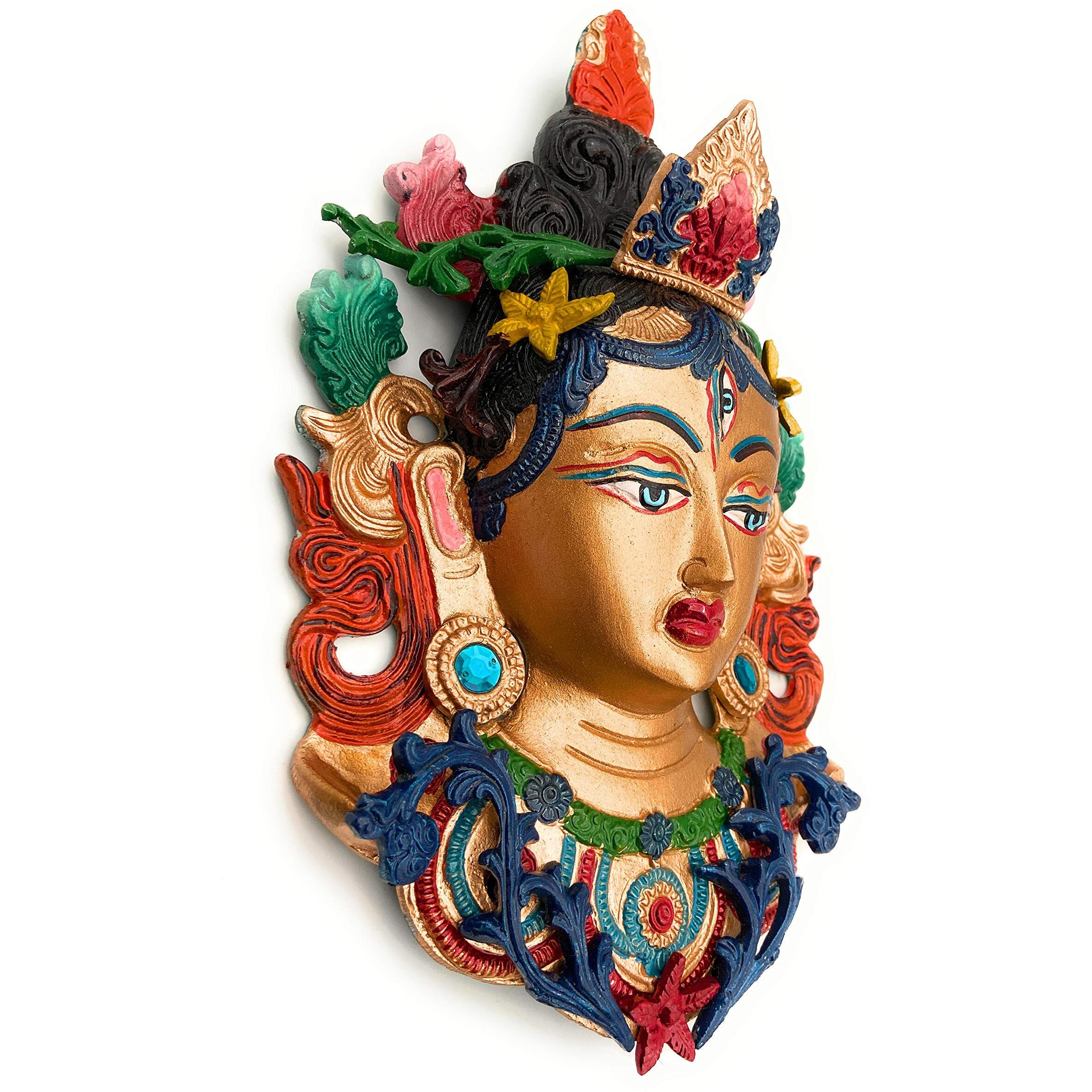 Bhunes Durga Face,Gold, 12 Inch, 1 Piece