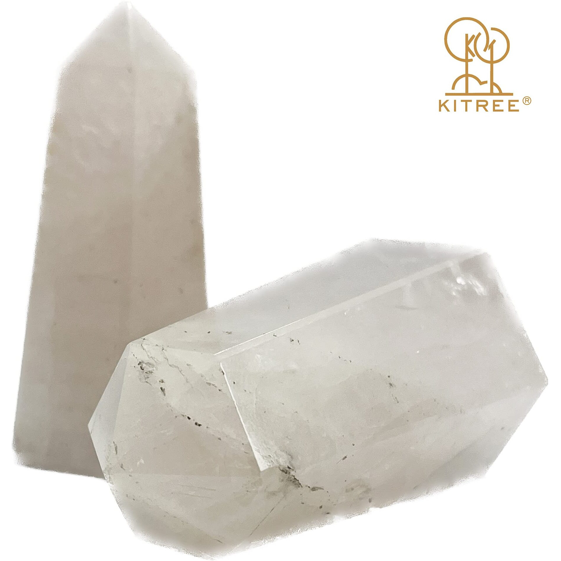 Kitree Rose Quartz Crystal Wand Tower  Natural Pink Obelisk For Love, Healing & Chakra Balancing (6 Cm Height X 3 Cm Length)