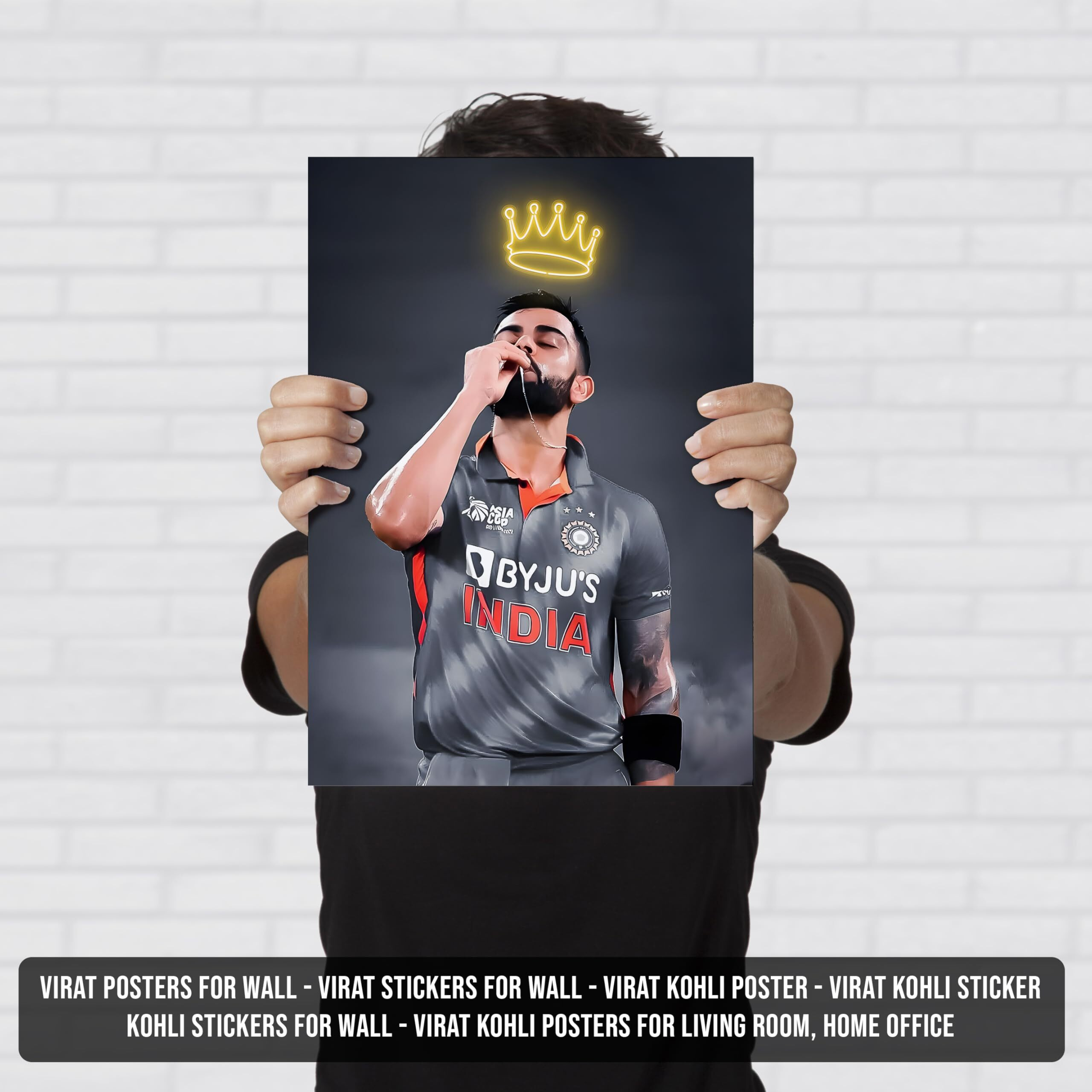 Virat Posters For Wall | Virat Stickers For Wall | Virat Kohli Poster | Virat Kohli Sticker | Kohli Stickers For Wall | Virat Kohli Large Poster | Virat Kohli Posters For Living Room, Home Office