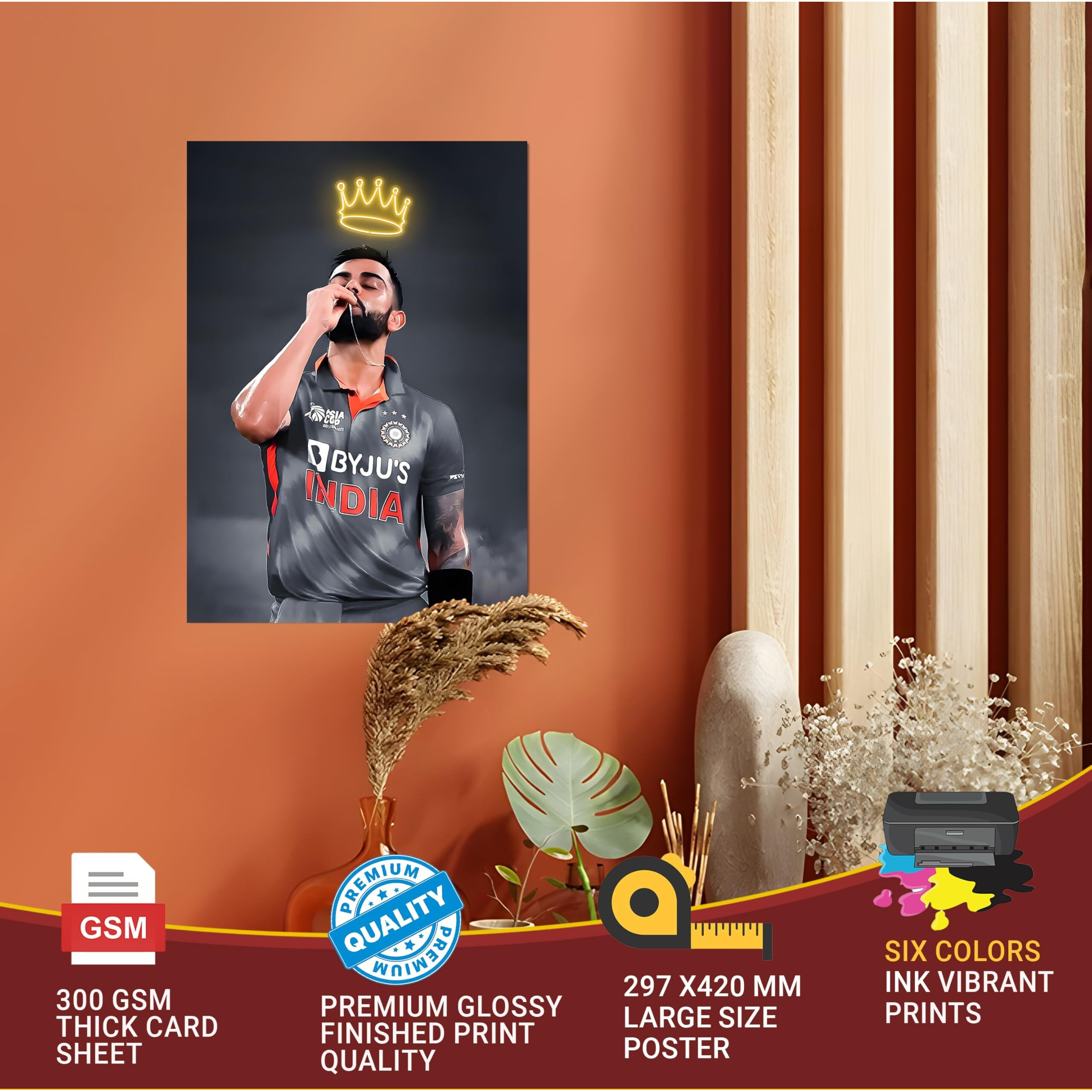 Virat Posters For Wall | Virat Stickers For Wall | Virat Kohli Poster | Virat Kohli Sticker | Kohli Stickers For Wall | Virat Kohli Large Poster | Virat Kohli Posters For Living Room, Home Office