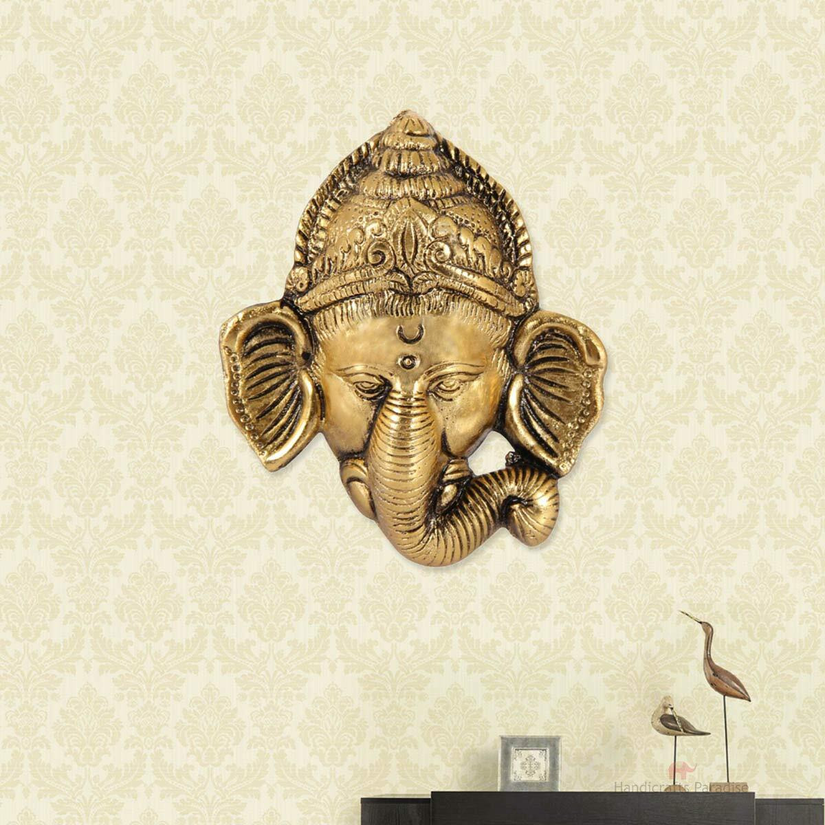 Handicrafts Paradise Ganesha Aluminium Metal Door Hanging (8.9 Cm X 3.2 Cm X 11.5 Cm)