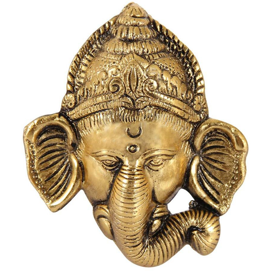 Handicrafts Paradise Ganesha Aluminium Metal Door Hanging (8.9 Cm X 3.2 Cm X 11.5 Cm)