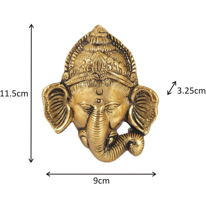 Handicrafts Paradise Ganesha Aluminium Metal Door Hanging (8.9 Cm X 3.2 Cm X 11.5 Cm)