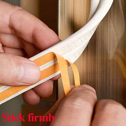 Volo Self-Adhesive Sound Proofing, 6 Meter (2 X 3Mtr)(19.68Ft), Sound Proof D Seal, Weather Proof, Dust Proof, Insect/Lizard Blocker. Colour  White